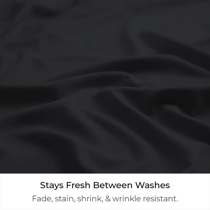 Mellanni Bed Skirt Cal King Size- Bed Skirting - 15-Inch Tailored Drop Pleated Dust Ruffle - Hotel Luxury Bedding - Wrinkle, Fade, Stain Resistant - 1 Bedskirt (Cal King, Black) - Image 4